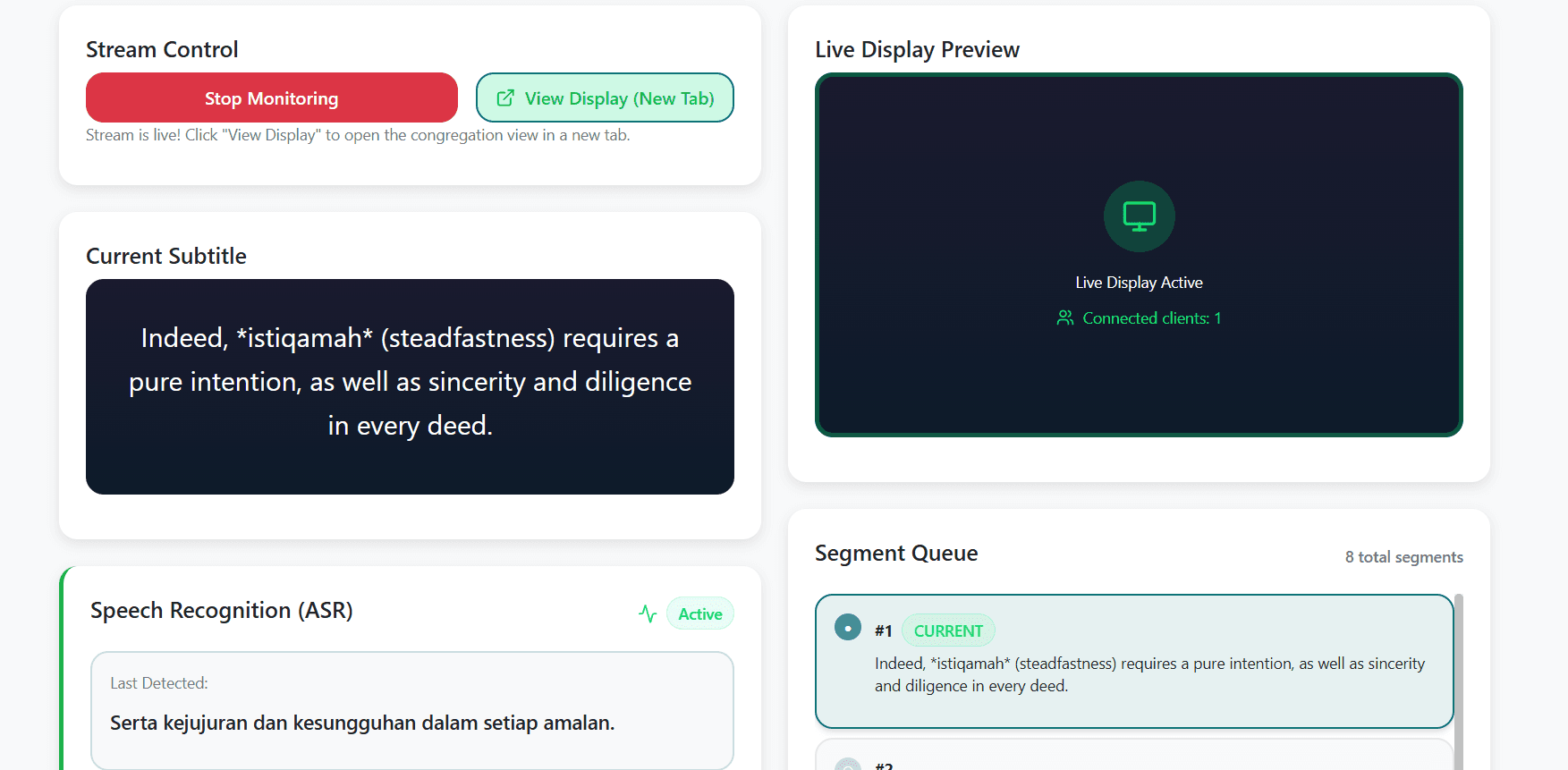 Malay–English Sermon Translation screenshot 2